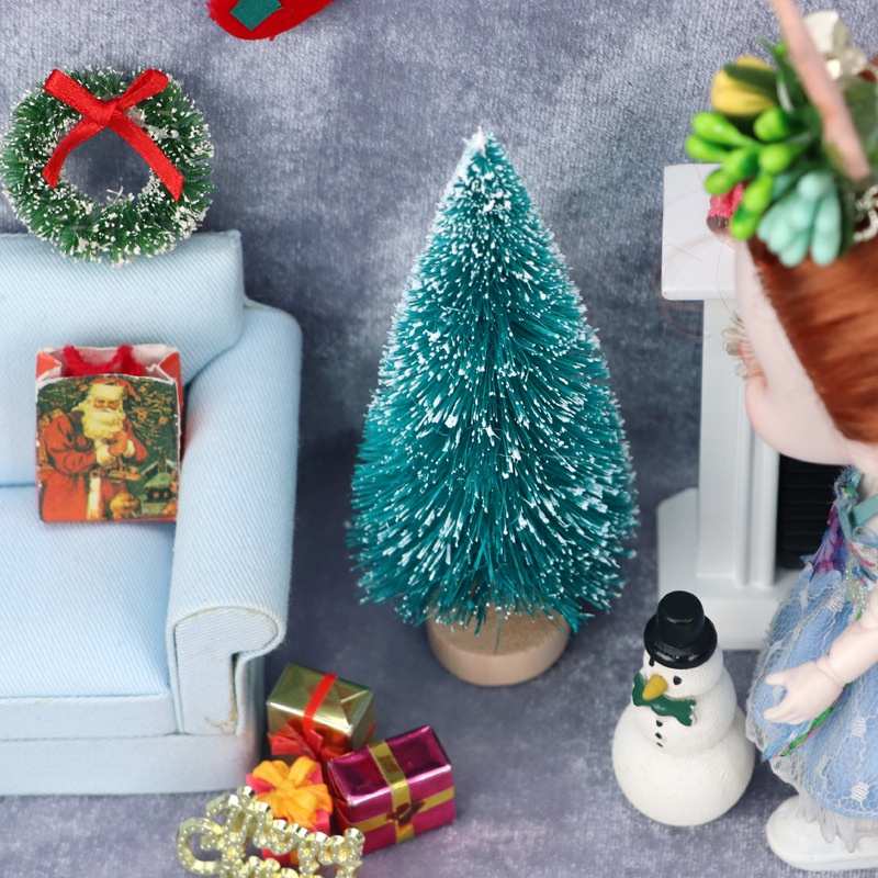 Cây Thông Tuyết Noel Mini Trang Trí Giáng Sinh Trong Nhà Xinh Xắn Để Bàn Nhỏ Gọn
