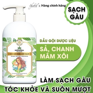 Dầu gội dược liệu Herherbal giảm gàu ngứa dưỡng tóc Tinh Dầu Hữu cơ Sả Chanh Mâm Xôi