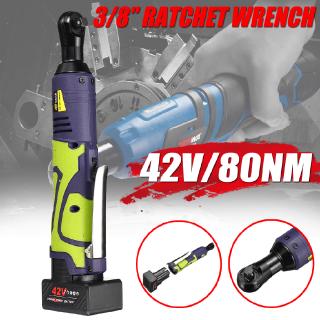 【Kingstore】Battery Rechargeable Cordless Electric Ratchet Wrench Tool Set 42V 3/8'' 7800mAh 