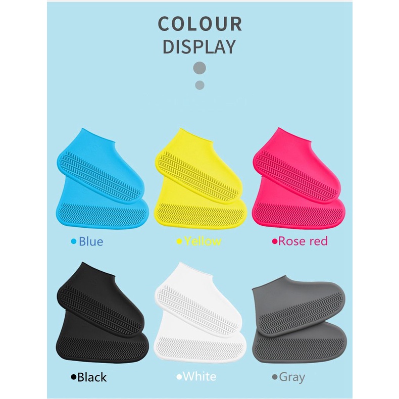 Vỏ Bọc Giày Đi Mưa Bằng Cao Su Chống Trượt Chống Thấm Nước Có Thể Tái Sử Dụng