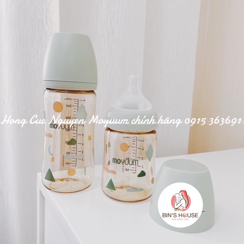 Bình sữa PPSU Moyuum 170/270ml Hàn Quốc LIMITED CLOUD PHIÊN BẢN MÀU XANH MINT NEW 2021