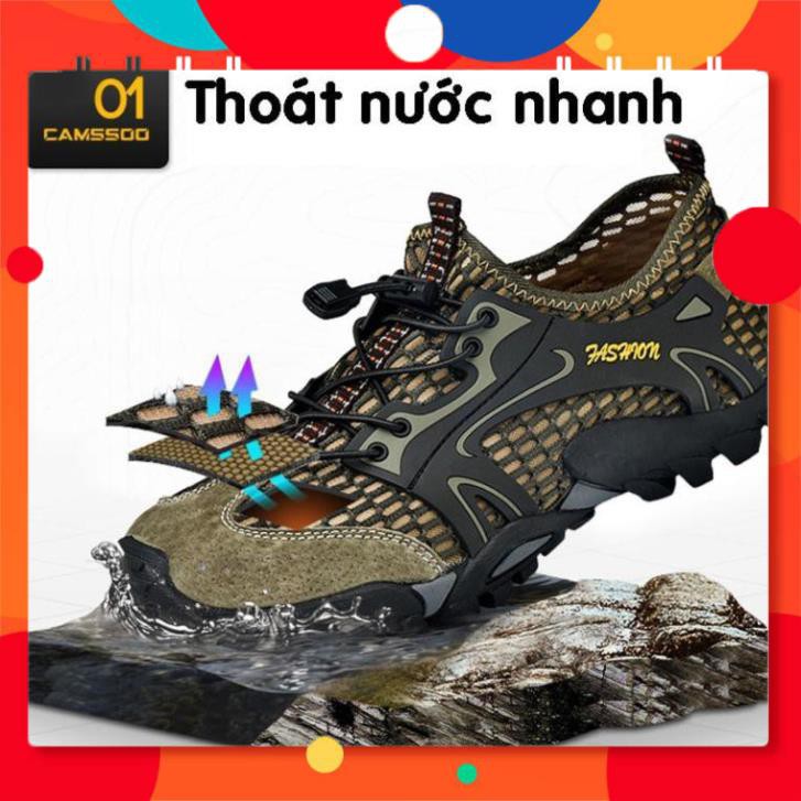 [Giày Phượt] Giày Leo Núi - Giày Trekking Lội Suối - Thoát Nước Nhanh Fashion H6 po098