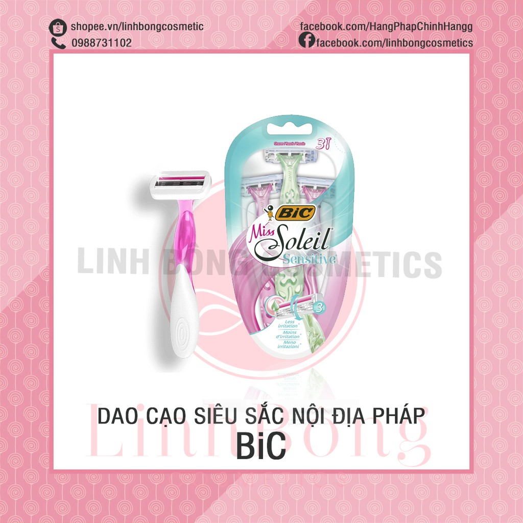 DAO CẠO BiC SOLEIL SENSITIVE PHÁP CỰC ÊM