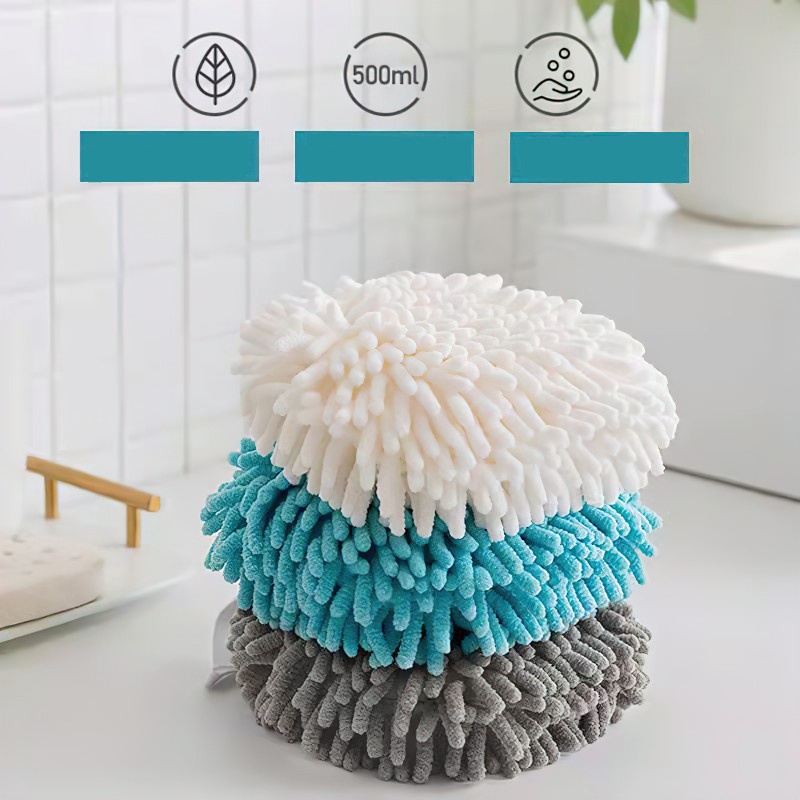 Khăn Lau Tay/ Khăn Lau Tay Thấm Hút Nước Nhanh Khô Bằng Sợi Micro Mềm Treo Nhà Bếp/Phòng Tắm