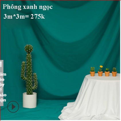 Phông nền chụp ảnh vải trơn chụp Lookbook hoặc livestream khổ lớn (Tặng 4 móc treo)