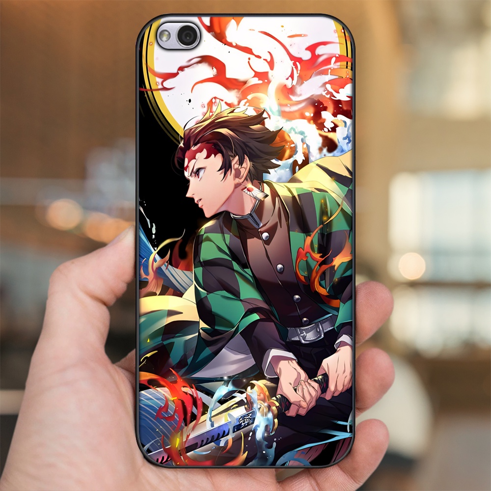 Ốp lưng Xiaomi Redmi 5A viền đen in hình Tanjiro Kimetsu No Yaiba