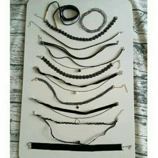 Set vòng cổ choker 12 món