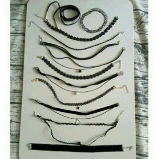 Set vòng cổ choker 12 món