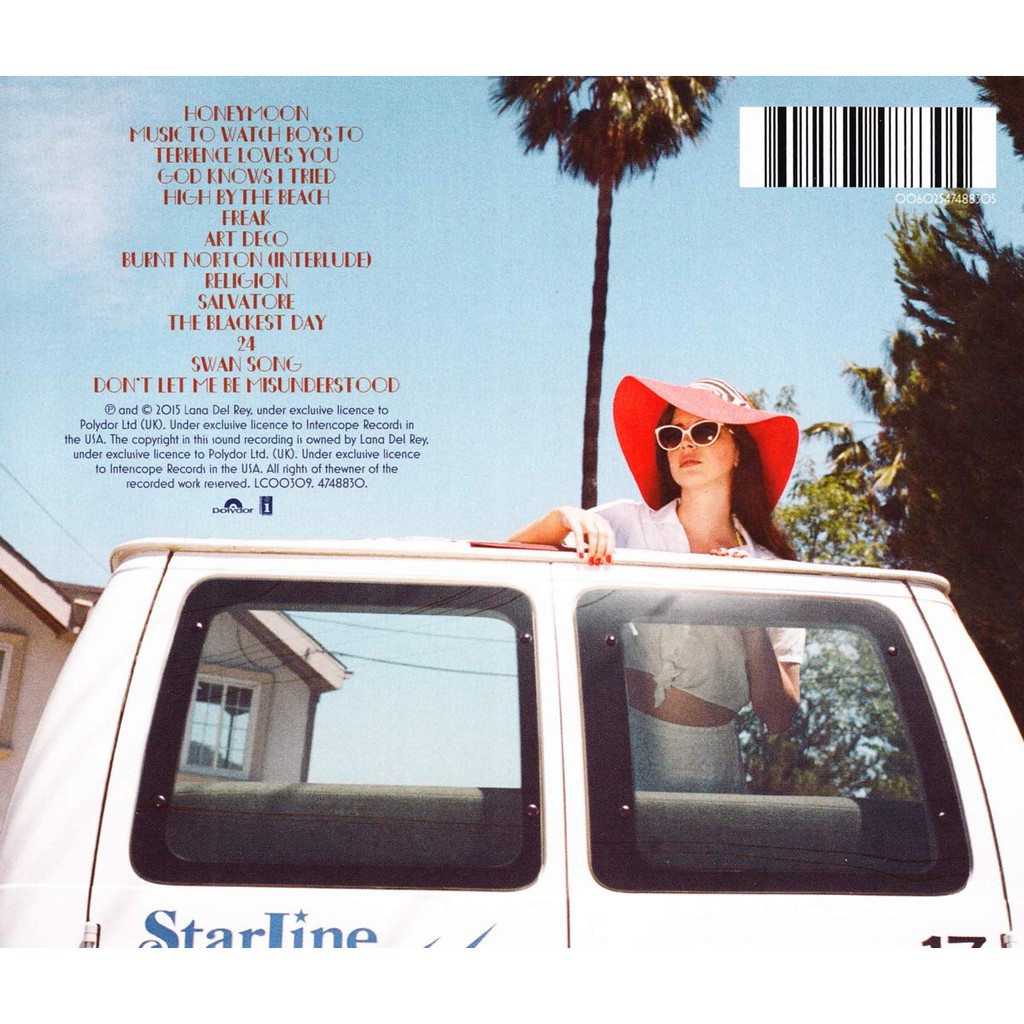 CD Honeymoon [Explicit] Explicit Lyrics Lana Del Rey