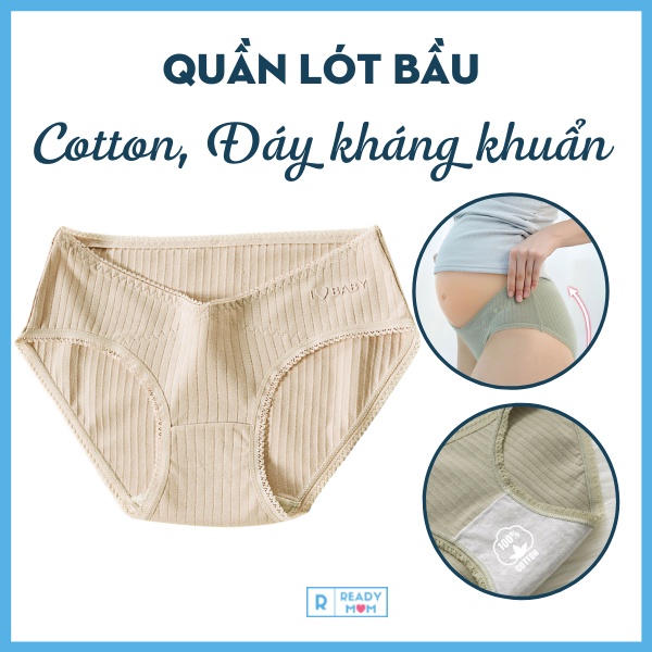 Quần Lót Bầu| Quần Lót Sau Sinh| Vải Cotton| Đáy Kháng Khuẩn| Viền Ren| Thoáng Khí  Thấm Hút| Hàng Trung Quốc