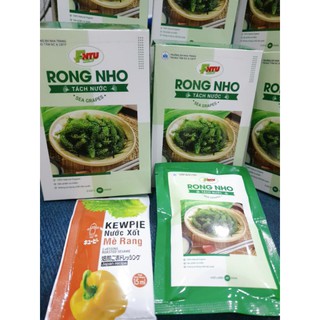 Rong nho tách nước 1 hộp 5 gói mỗi gói 100g rong nho tươi tách nước đóng gói 40g 1 gói