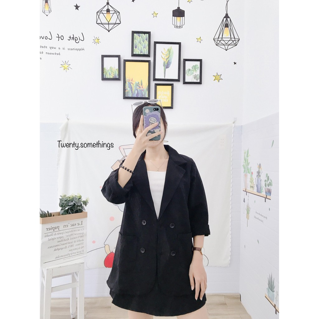 Set 2 Món Blazer Đen & Chân Váy Chữ A (ảnh thật/sẵn/video) | BigBuy360 - bigbuy360.vn