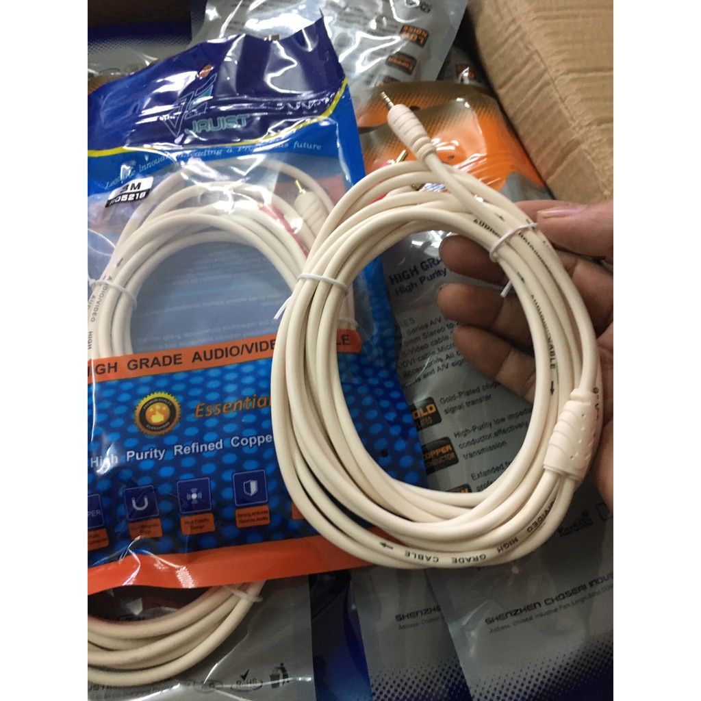 DÂY AV 1 RA 2 DÀI 1.8M CHOSEAL CHO LOA, ÂM LY