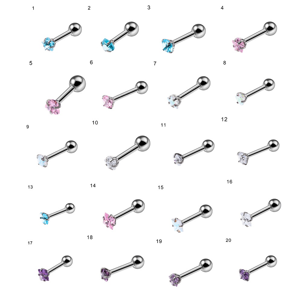 1 cặp khuyên xỏ sụn tai 20 kiểu thời trang quyến rũ