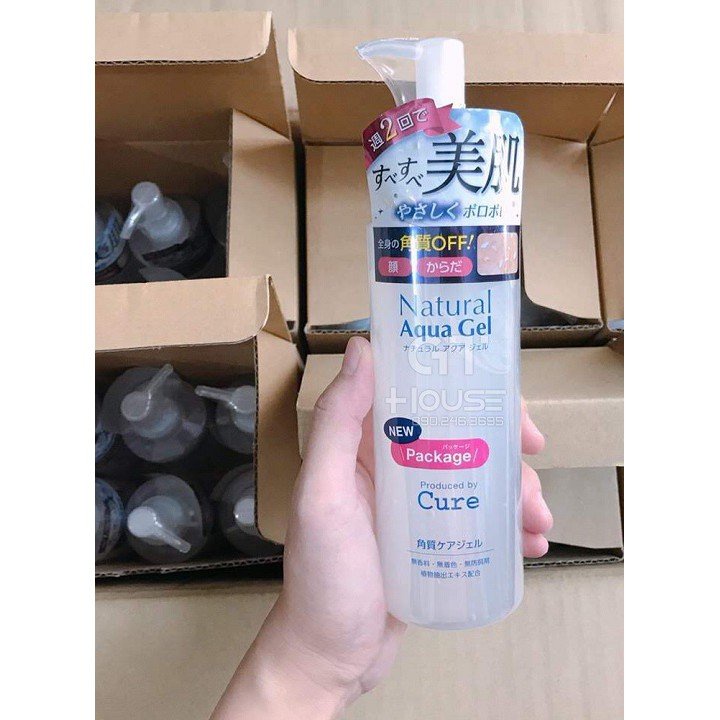 [ Hàng chuẩn loại I ] Combo 2 Chai Nước tẩy da chết Cure Natural Aqua Gel 250g ( Mẫu mới - Made in Japan - Nhật Bản )