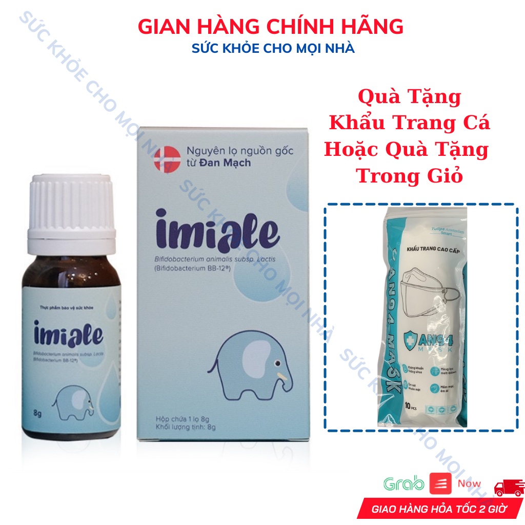 IMIALE Lợi Khuẩn Sống Giúp Bé Tăng Cường Tiêu Hóa Tốt,Hết Táo Bón,Nôn Trớ,Tiêu Chảy.Đan Mạch