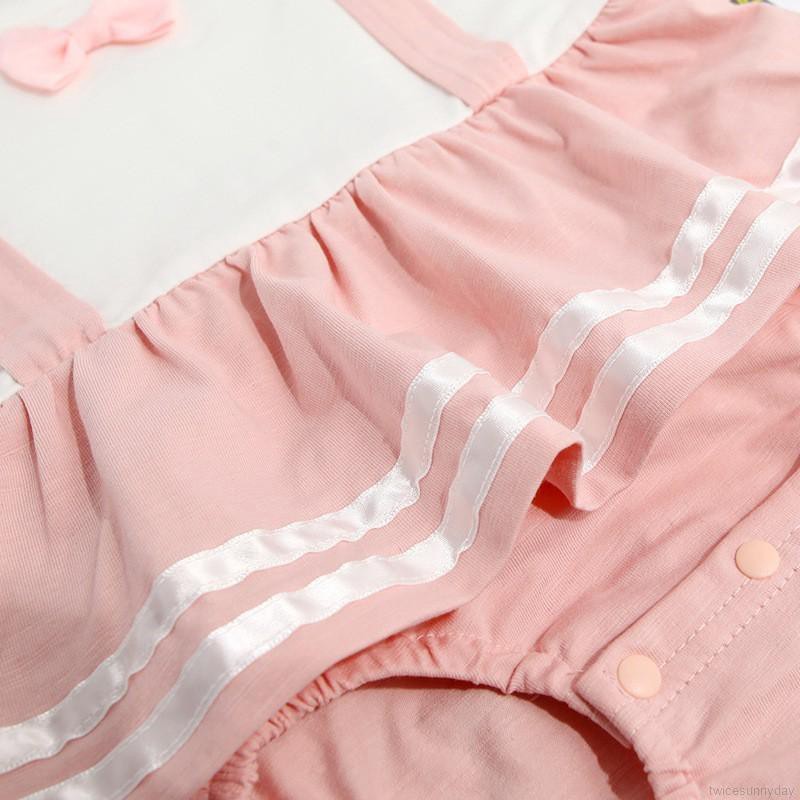 Bộ áo liền quần ngắn tay đính nơ đáng yêu cho bé trai