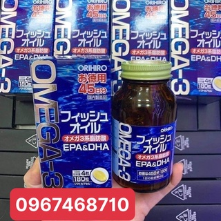 Viên uống dầu cá Omega 3 bổ mắt, bổ não Orihiro Nhật Bản 180 viên