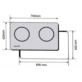 Bếp từ Faster FS 686I nhập khẩu Malaysia, bếp từ đôi, bếp điện từ, bếp từ giá rẻ