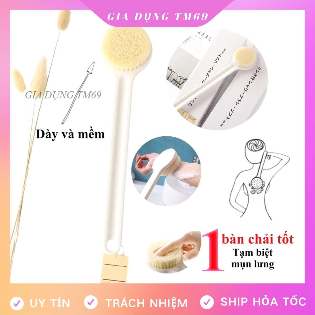 Cọ Lưng Tắm Chà Lưng Cây Tắm Bàn Chải Kỳ Mềm Mại Tẩy Tế Bào Chết Massage Thư Giãn Kèm Hộp