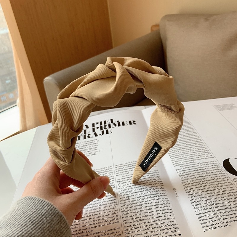 Băng đô cài tóc họa tiết hoa năm cánh màu trơn thời trang cho nữ