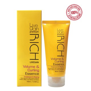 Kem Dưỡng & Tạo Kiểu Tóc Xoăn Livegain Premium Rich Volume & Curling Essence 160ml Hàn Quốc