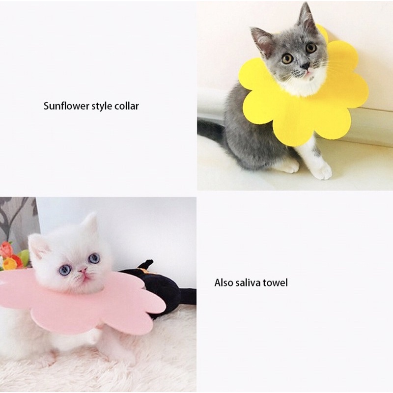 [LOA CHỐNG LIẾM] Vòng/ Loa chống liếm đáng yêu ngộ nghĩnh cho chó mèo hình hoa hướng dương