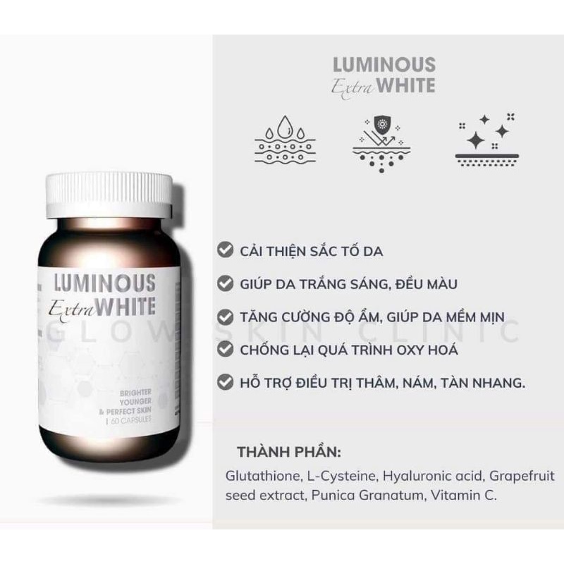 Viên uống trắng da, trẻ hóa da LUMINOUS WHITE
