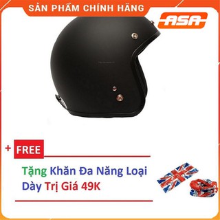 Bộ nón bảo hiểm 3/4 + tặng khăn đa năng - asa helmets
