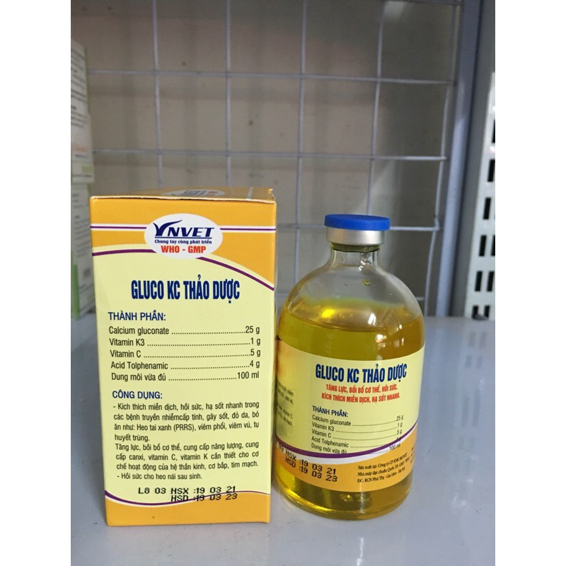 Gluco KC thảo dược VNvet - chỉ dùng trong thú y