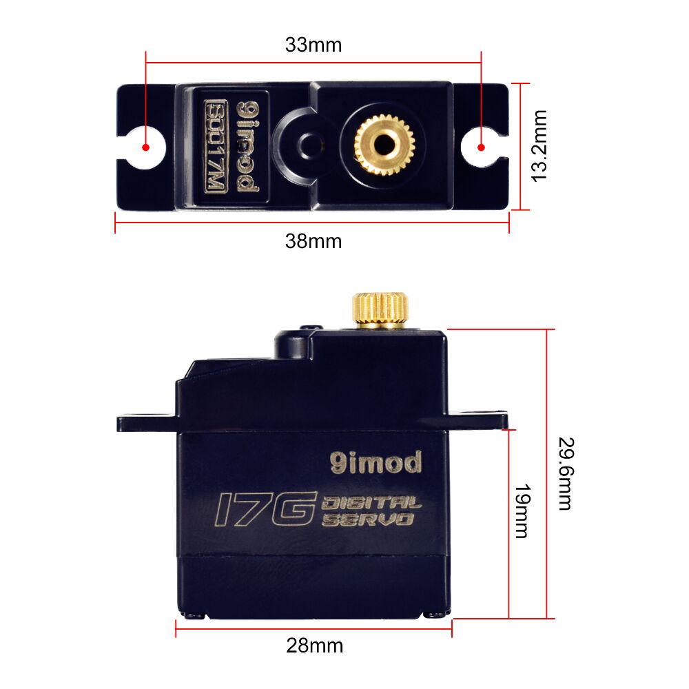 Động Cơ Servo Kỹ Thuật Số 9imod S0009m / S0017m / S1500m 9g / 17g / 15kg Cho Đồ Chơi Rc