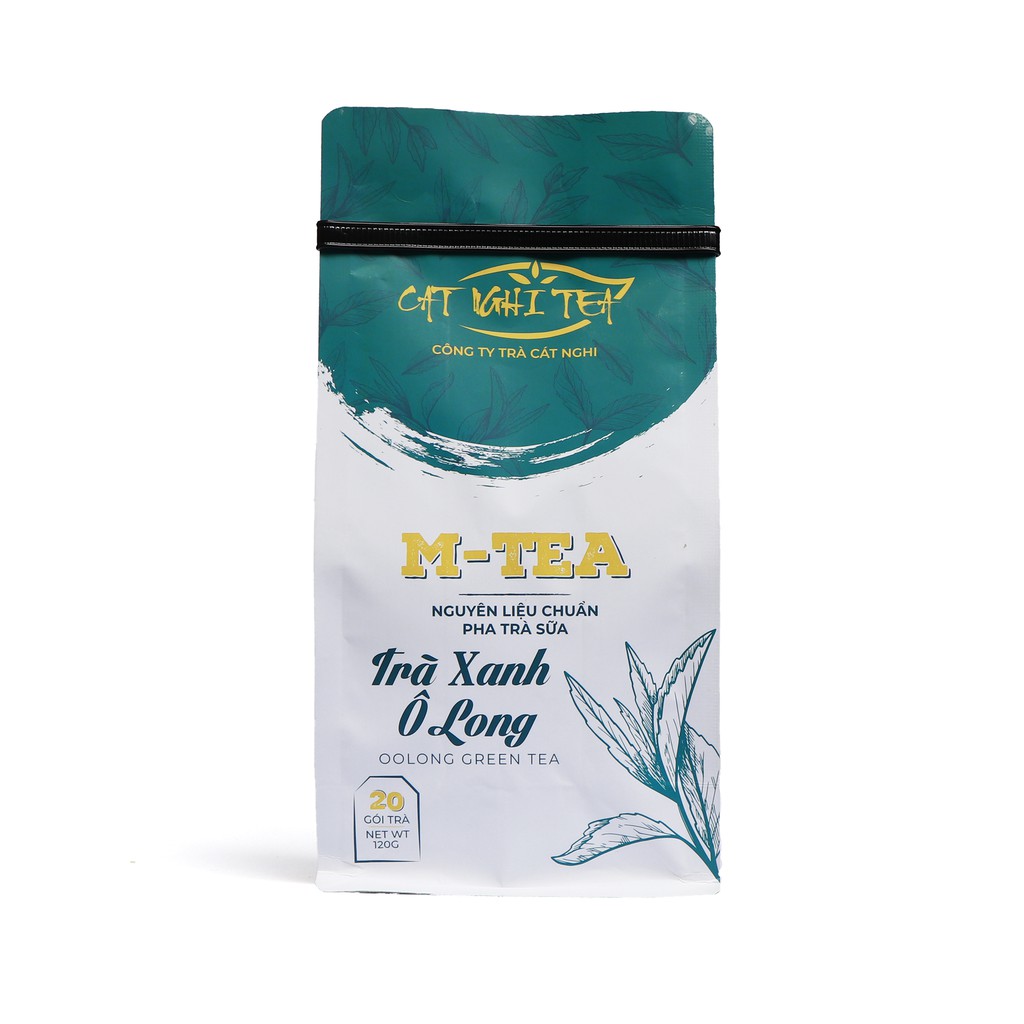 TRÀ XANH Ô LONG nguyên liệu pha trà sữa và trà trái cây CAT NGHI TEA – 120g (20 Túi Lọc x 6g)