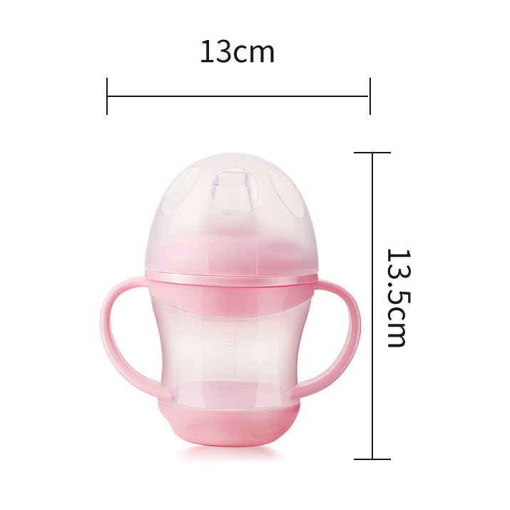 Bình tập uống cho bé núm ti silicon mềm mại như ti mẹ dung tích 160ml