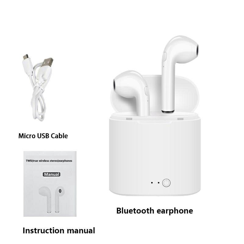 Tai nghe không dây kết nối Bluetooth I7S, i12 TWS thiết kế nhét tai mini dành cho điện thoại Android iPhone