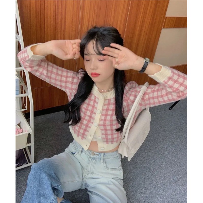 [ORDER] ÁO CARDIGAN CARO KẺ | BigBuy360 - bigbuy360.vn