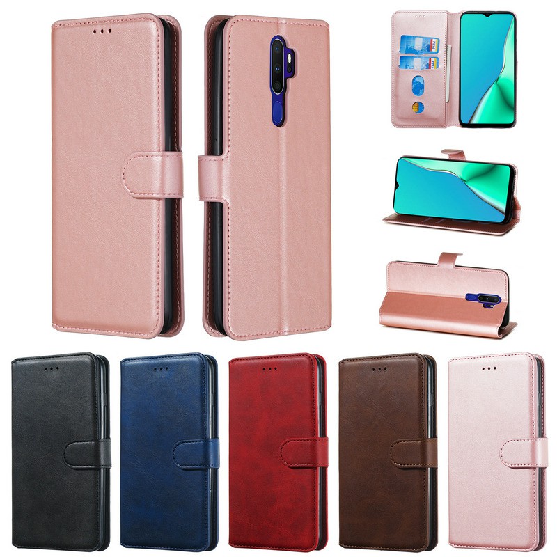 Bao da nắp lật nhiều màu tùy chọn cho OPPO A93 A73 A53 A15 A52 A92 A5 A9 2020 A31 A12 A12e F11 Pro F9 A7 A5s A3s | YYT