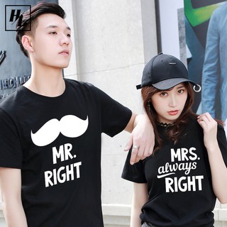 Áo thun Cặp Đôi Nam Nữ Couple - MRS. Always RIGHT ( Có size Tay Lỡ )