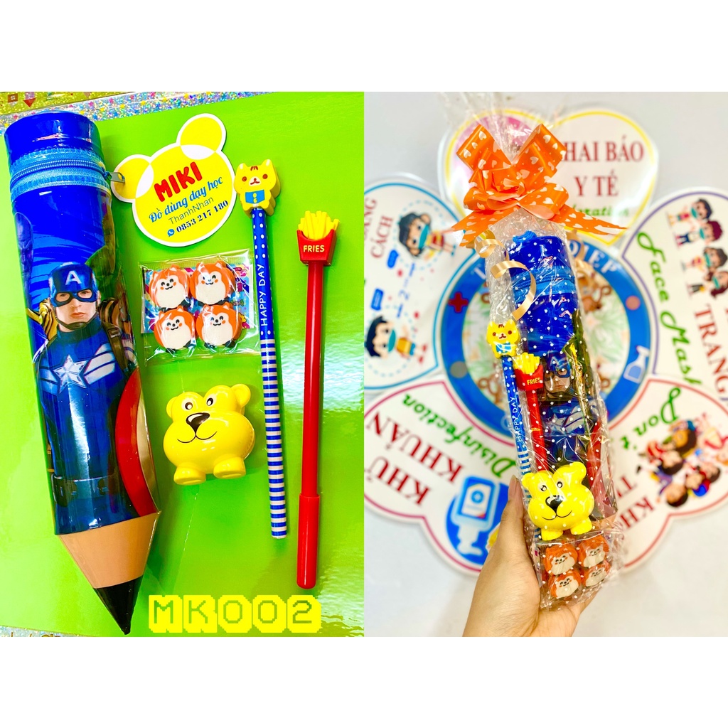 SET QUÀ 29K - PHẦN THƯỞNG HỌC SINH - mẫu ngẫu nhiên cho bé gái (Đồ Dùng Dạy Học Miki)