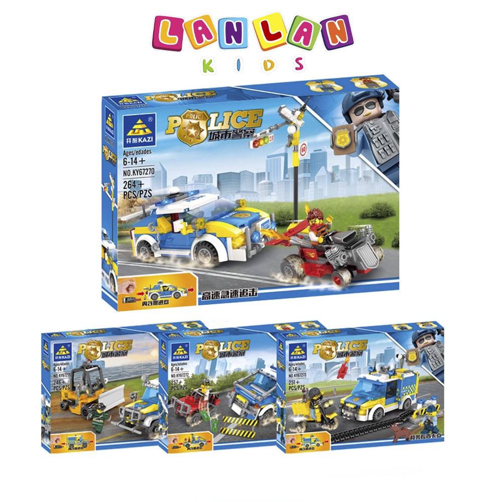 Đồ chơi xếp hình lego ky67270 mô hình xe cảnh sát 264 chi tiết