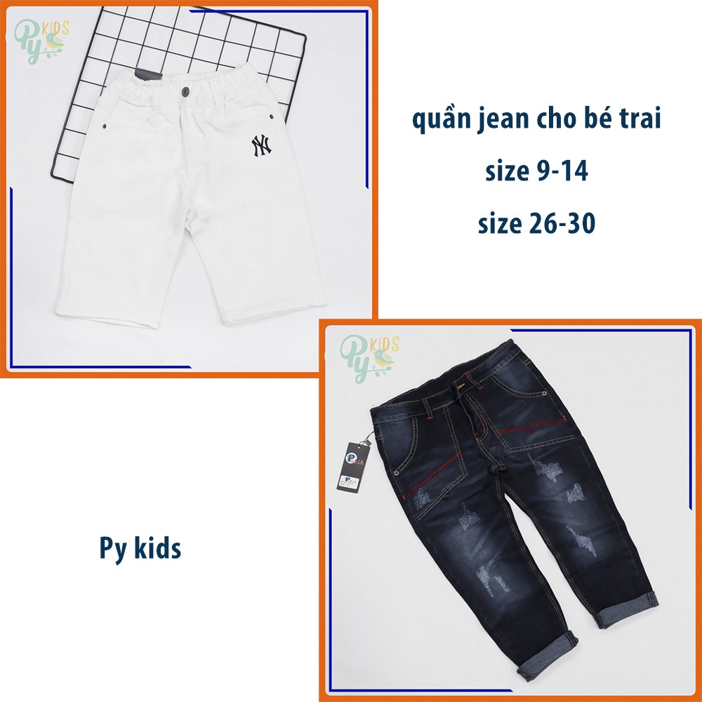 Quần jean đại và cồ cho bé trai size 9-14, 23-30