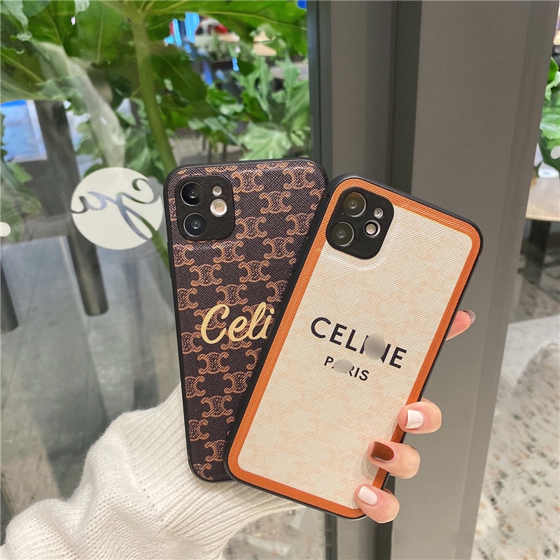 Ốp iPhone sang chảnh in họa tiết Ce.line dành cho 12/11 Pro Max/Xs Max/X/8/7 plus