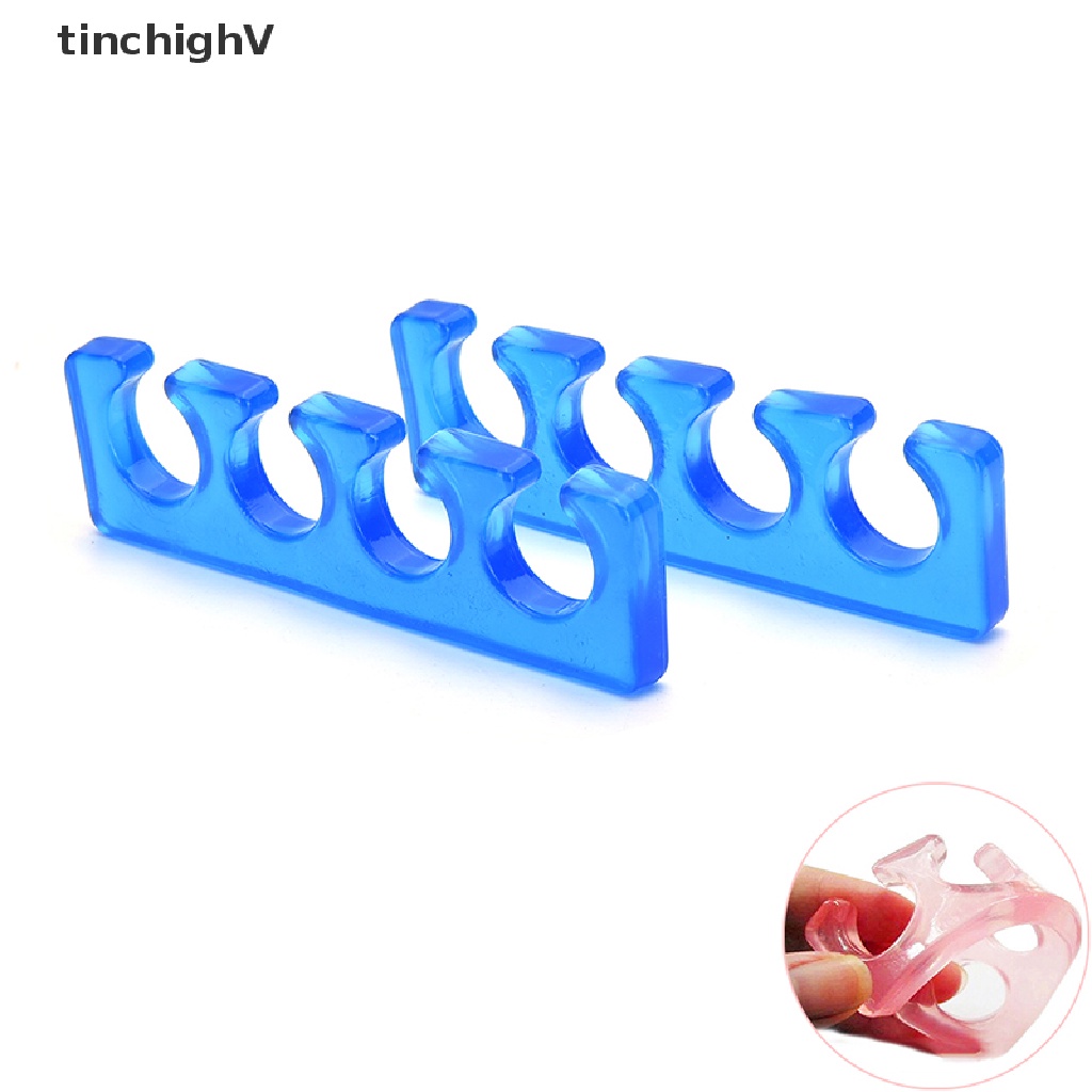 1 Cặp Dụng Cụ Tách Ngón Chân Chất Liệu Silicon Mềm Hỗ Trợ Làm Móng Nghệ Thuật