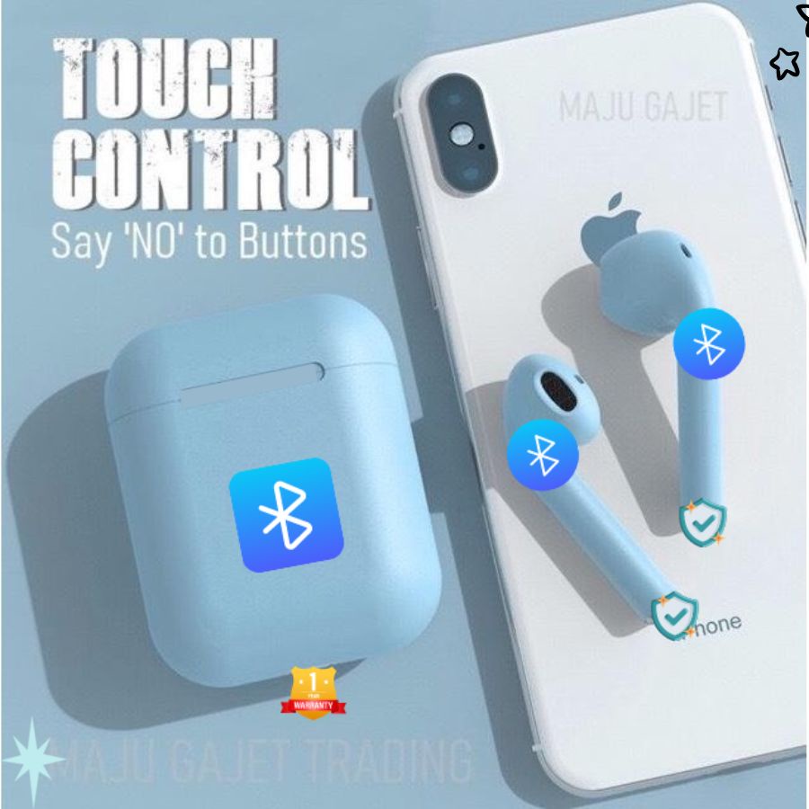 Tai Nghe Bluetooth Không Dây Thể Thao J12 TWS 5.0 Nghe Nhạc, Chơi Game Độ Trể Thấp J12_Mau - Arucas