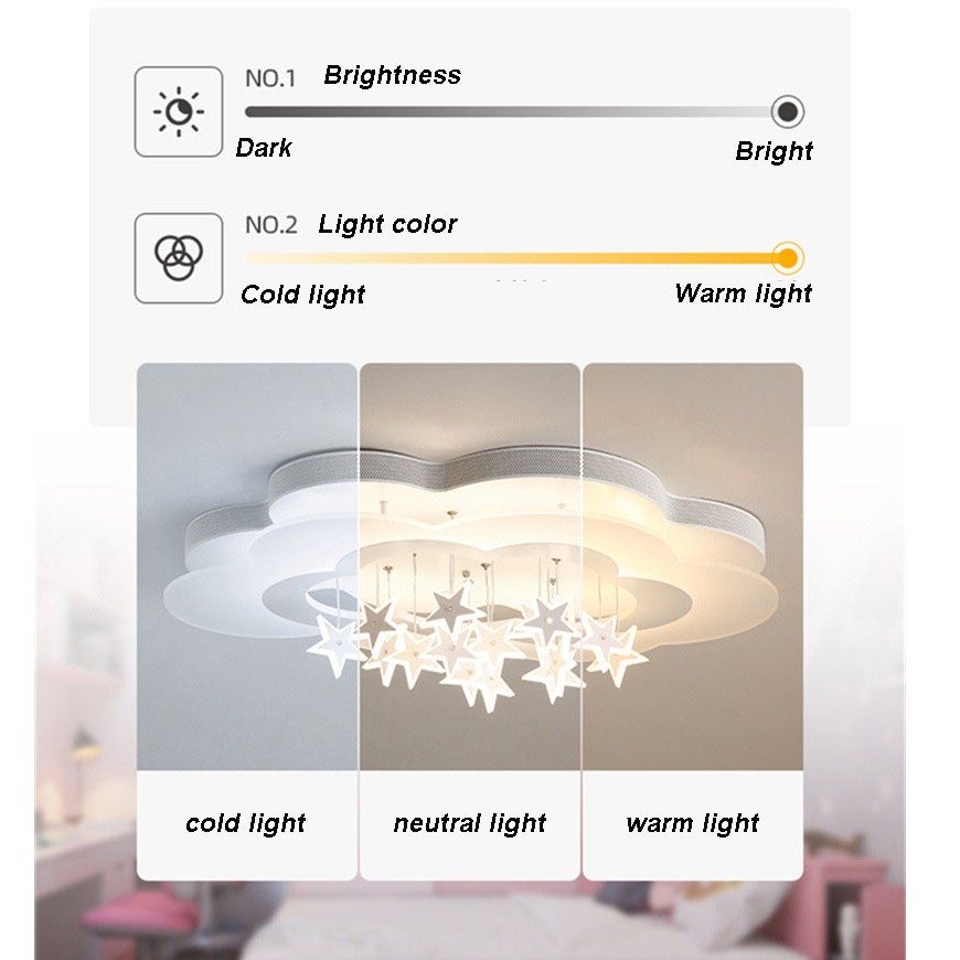 Đèn LED đơn giản hiện đại đám mây sao Đèn trần cho phòng trẻ em Phòng ngủ Đèn sáng tạo Đèn chiếu sáng tại nhà