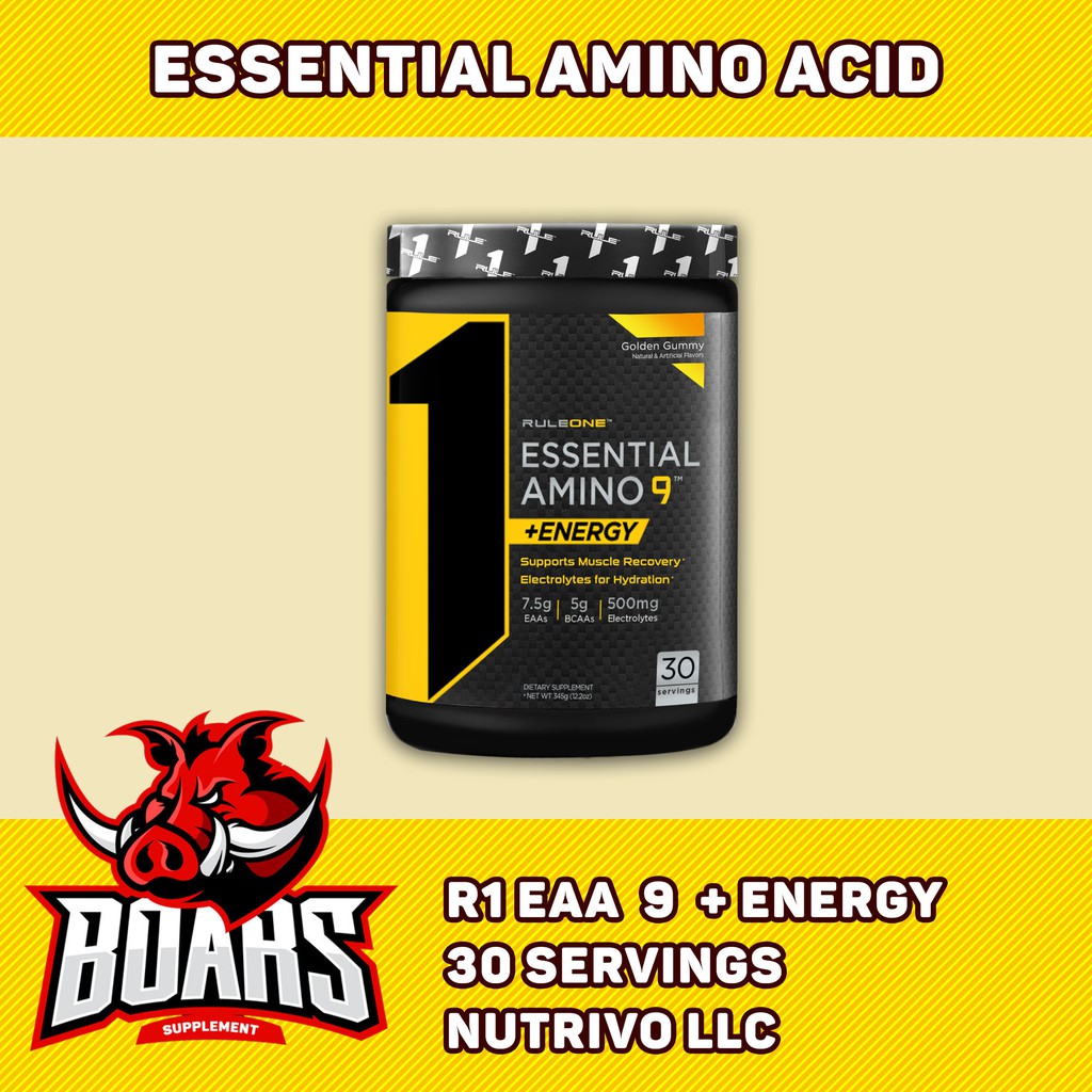 RULEONE ESSENTIAL AMINO 9+ENERGY- Hỗ trợ phục hồi , tăng sức bền , tăng độ tỉnh táo , phát triển cơ bắp ( 30 lần dùng )