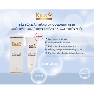 Sữa rửa mặt trắng da Collagen KissA (100ml)