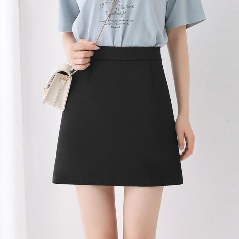 Chân Váy Chữ A Lưng Cao Họa Tiết Sọc Caro Thời Trang