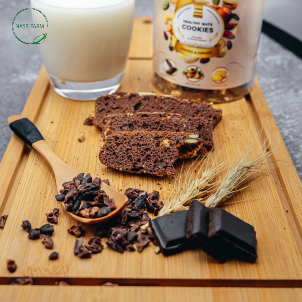 [Giảm 8%] [BỮA ĂN EATCLEAN] Bánh Healthy DARK CHOCOLATE & GỪNG mix hạt dinh dưỡng