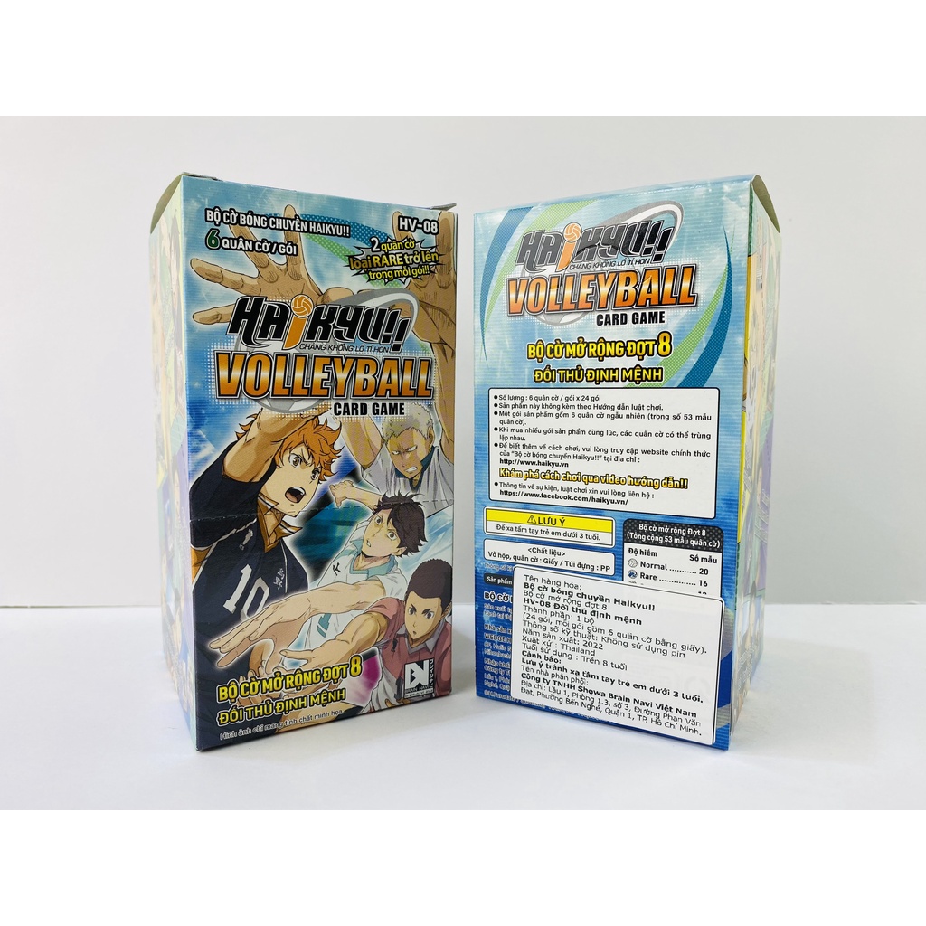 HV-08 Bộ cờ bóng chuyền Haikyu, Gói mở rộng - Phiên bản Đối thủ định mệnh, 1 gói/6 quân cờ