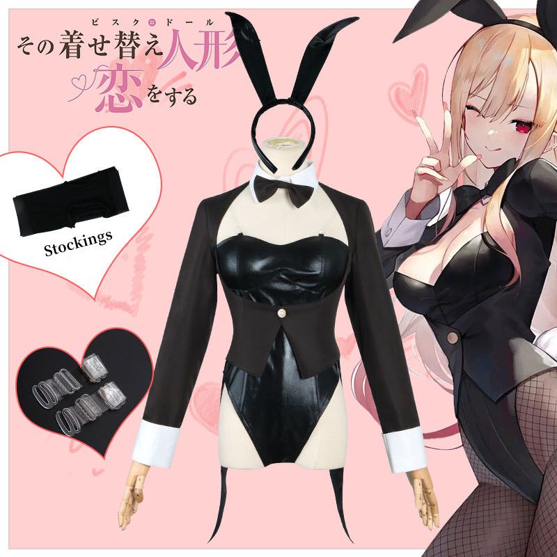 Bộ trang phục hóa trang nàng thỏ My Dress Up Darling Kitagawa Marin Halloween gợi cảm cho nữ (có bán lẻ tóc giả)